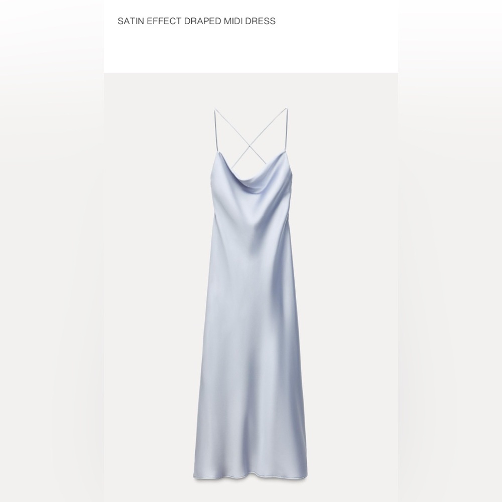 Zara Light Blue Slip Dress